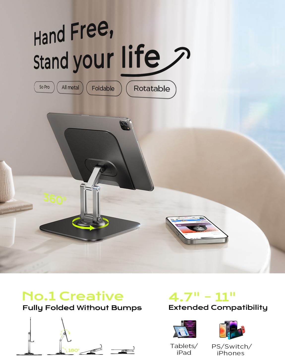 LISEN for iPad Stand Holder Adjustable Tablet