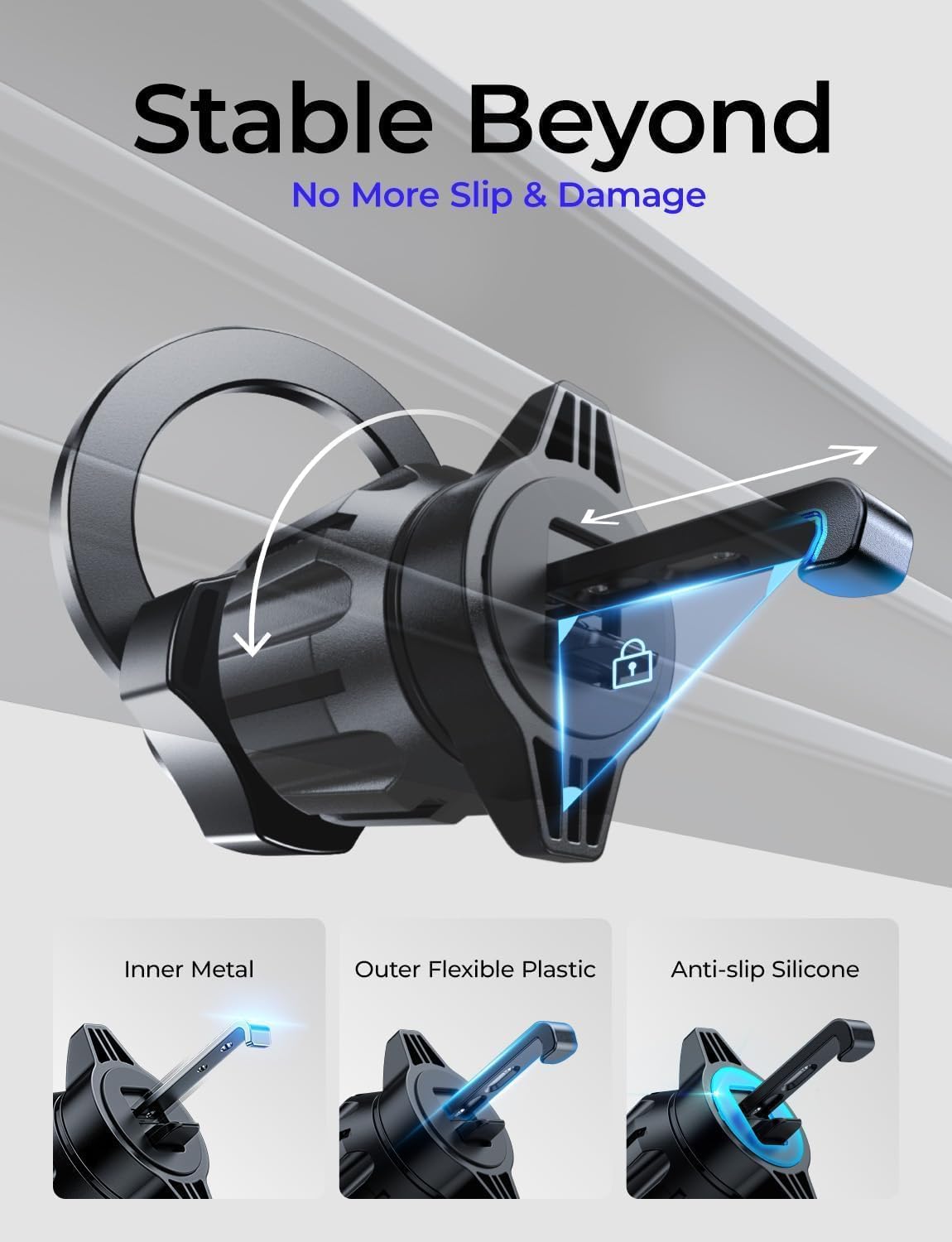 LISEN for Magsafe Car Mount [24 Strong Magnets]