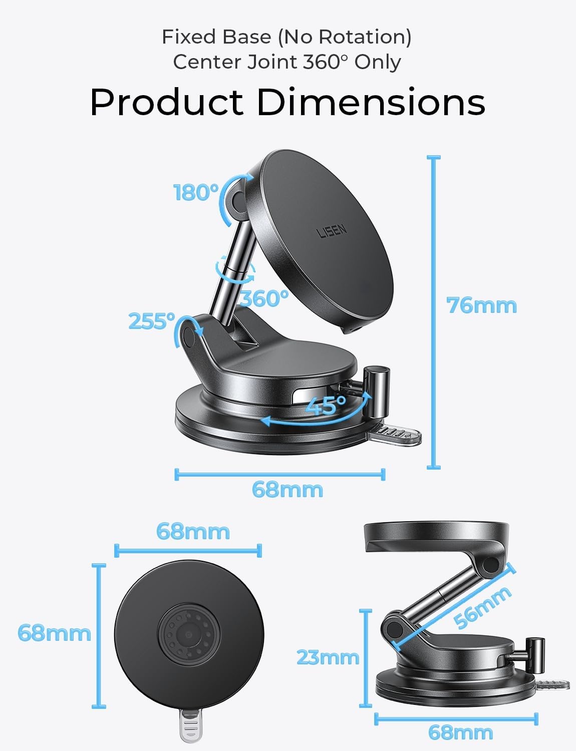 LISEN Car Phone Holder Retractable