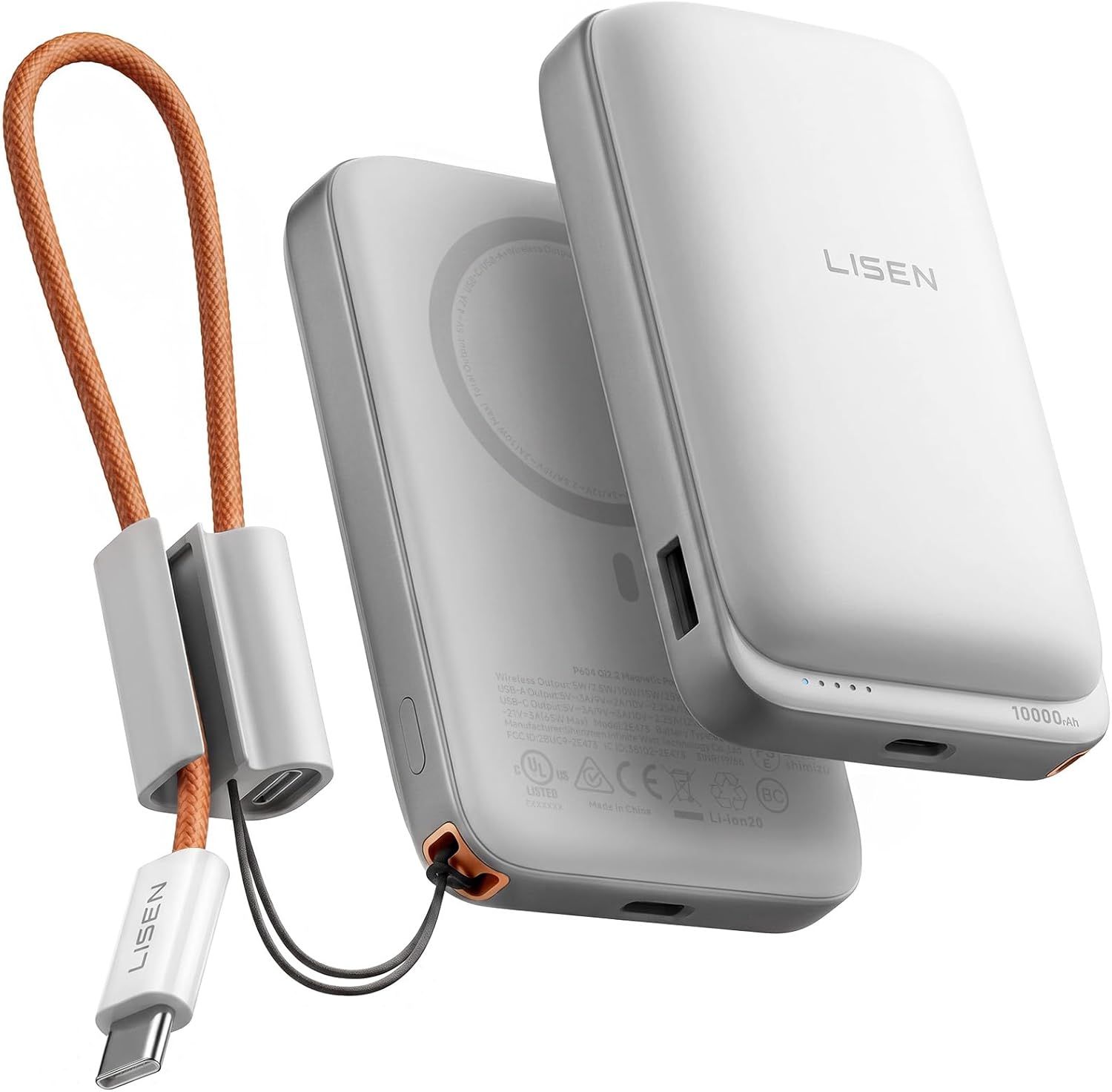 LISEN Qi2.2 25W for Magsafe Power Bank  (White)