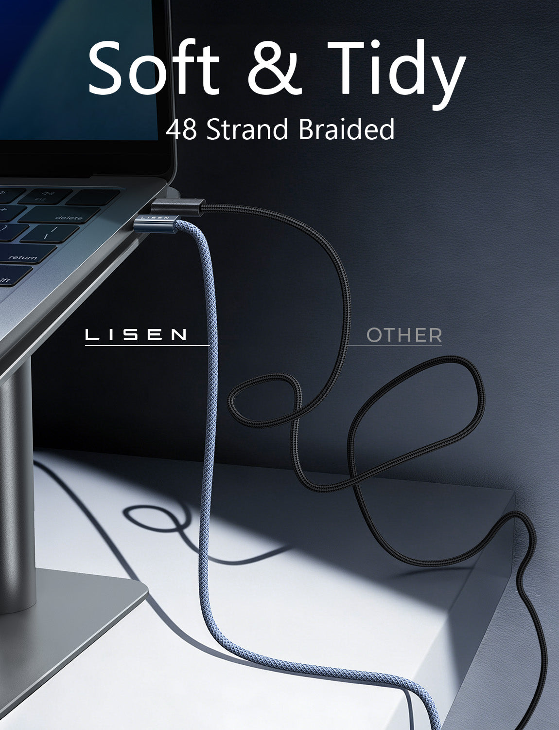 LISEN USB-C-auf-USB-C-Kabel, 240W C-auf-C-Schnellladekabel [2m, 2 Stück] Typ-C-Schnellladekabel USBC-auf-USBC-Kabel für iPhone 17 16 15 Pro Max iPad MacBook Neo Air Pro Samsung S26 S25 Ultra
