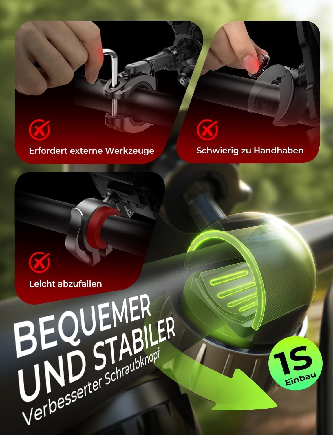 LISEN 携帯電話ホルダー 自転車ハンドルバー