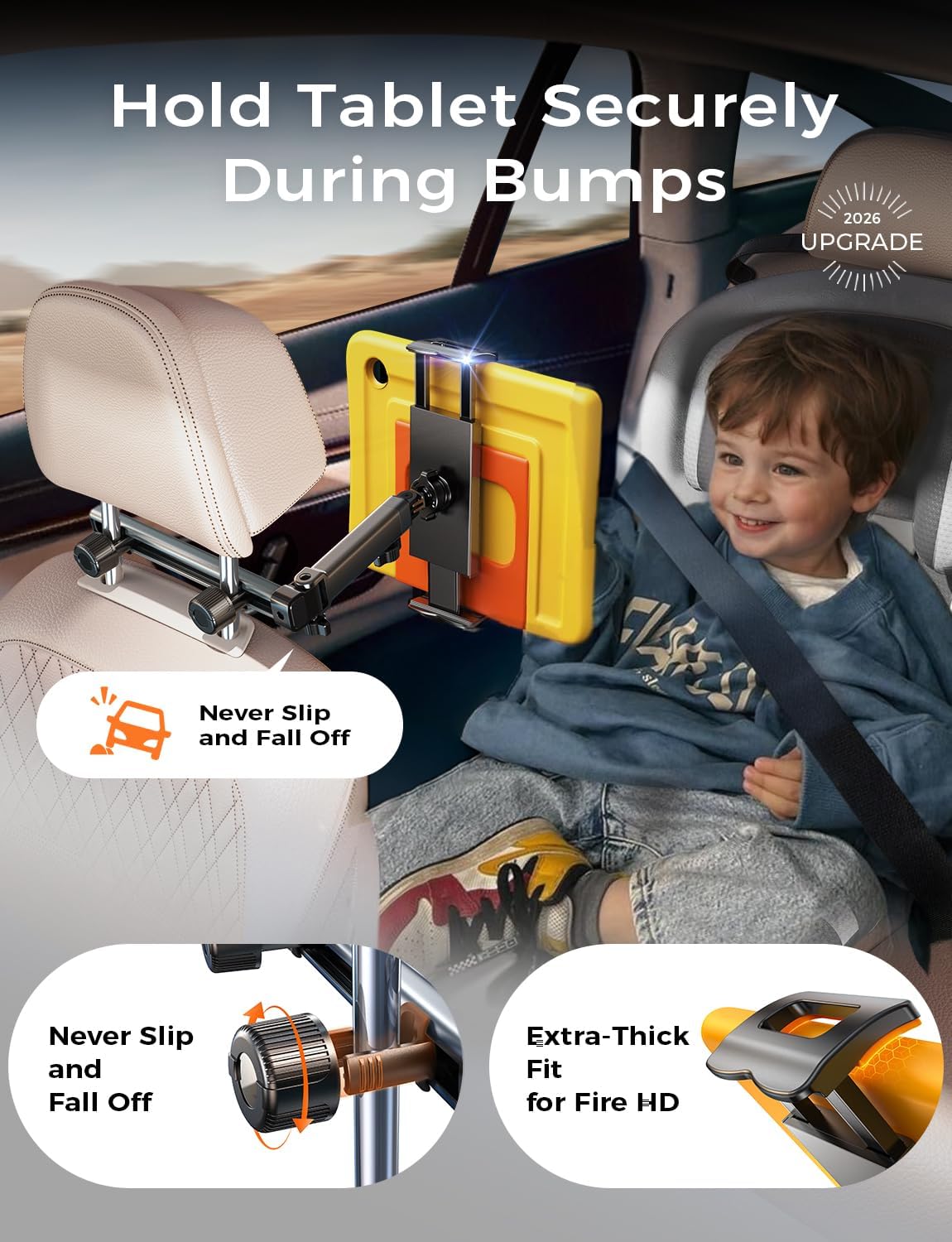 LISEN für iPad-Halterung für Auto-Kopfstütze 