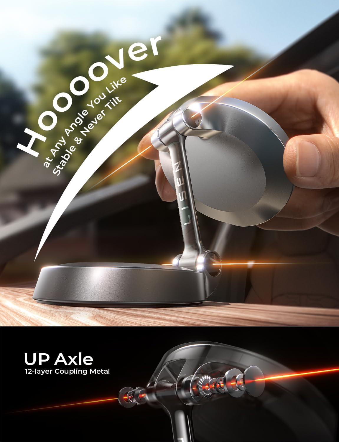 Lisen 車載ダッシュボード用 Magsafe マウント充電器