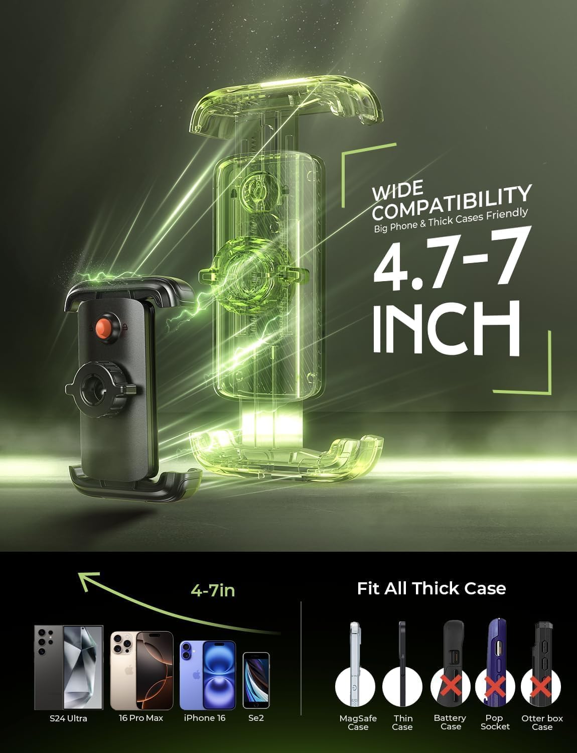 LISEN 携帯電話ホルダー 自転車ハンドルバー