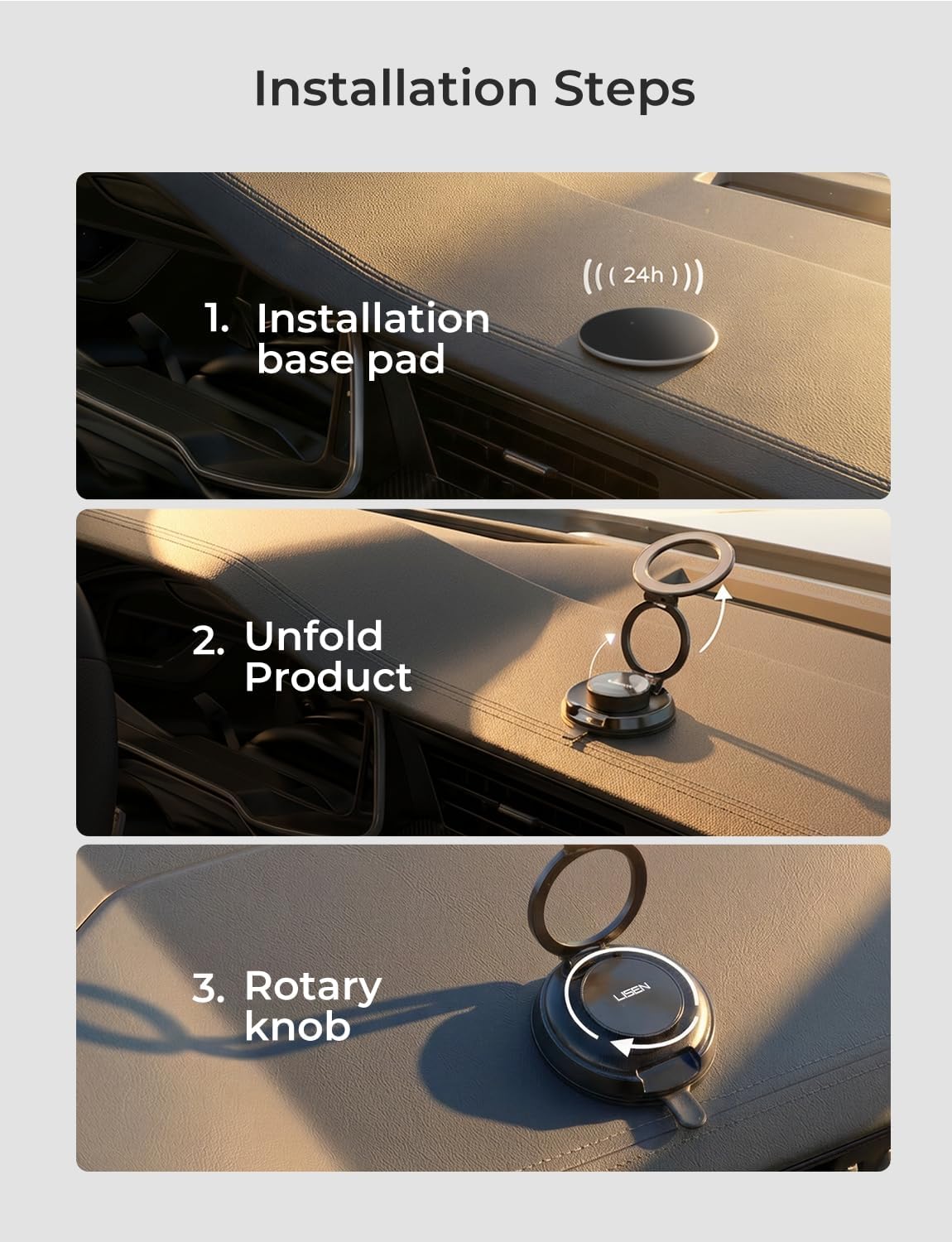 LISEN Suction Phone Mount for Vacuum