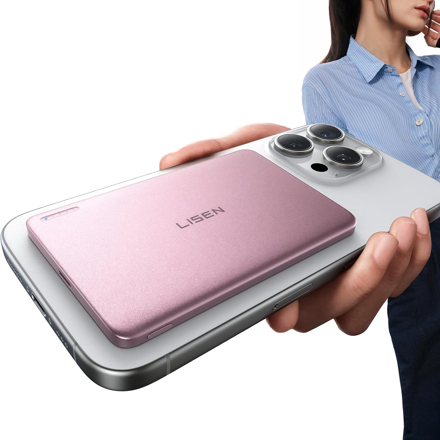 LISEN 0.3‘’ Ultra Slim MagSafe Portable Charger 5000mAh