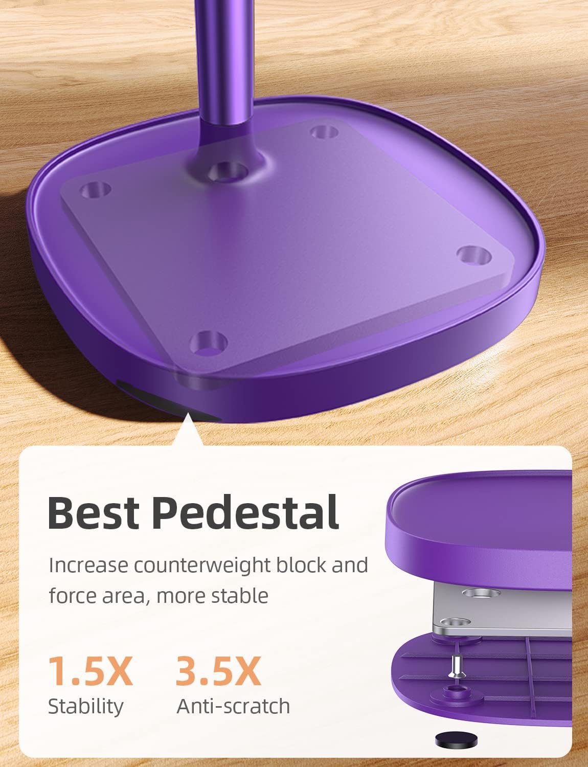 LISEN Cell Phone Stand Adjustable Phone Holer for Desk