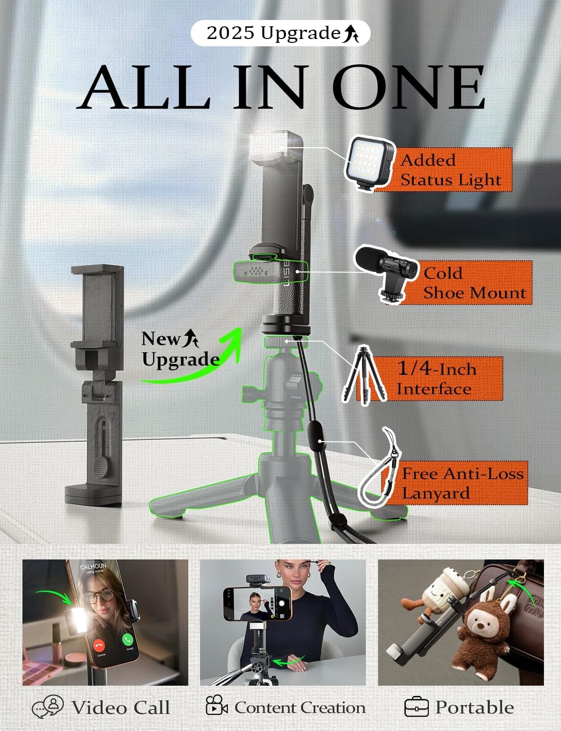 LISEN LED Travel Phone Holder Mount