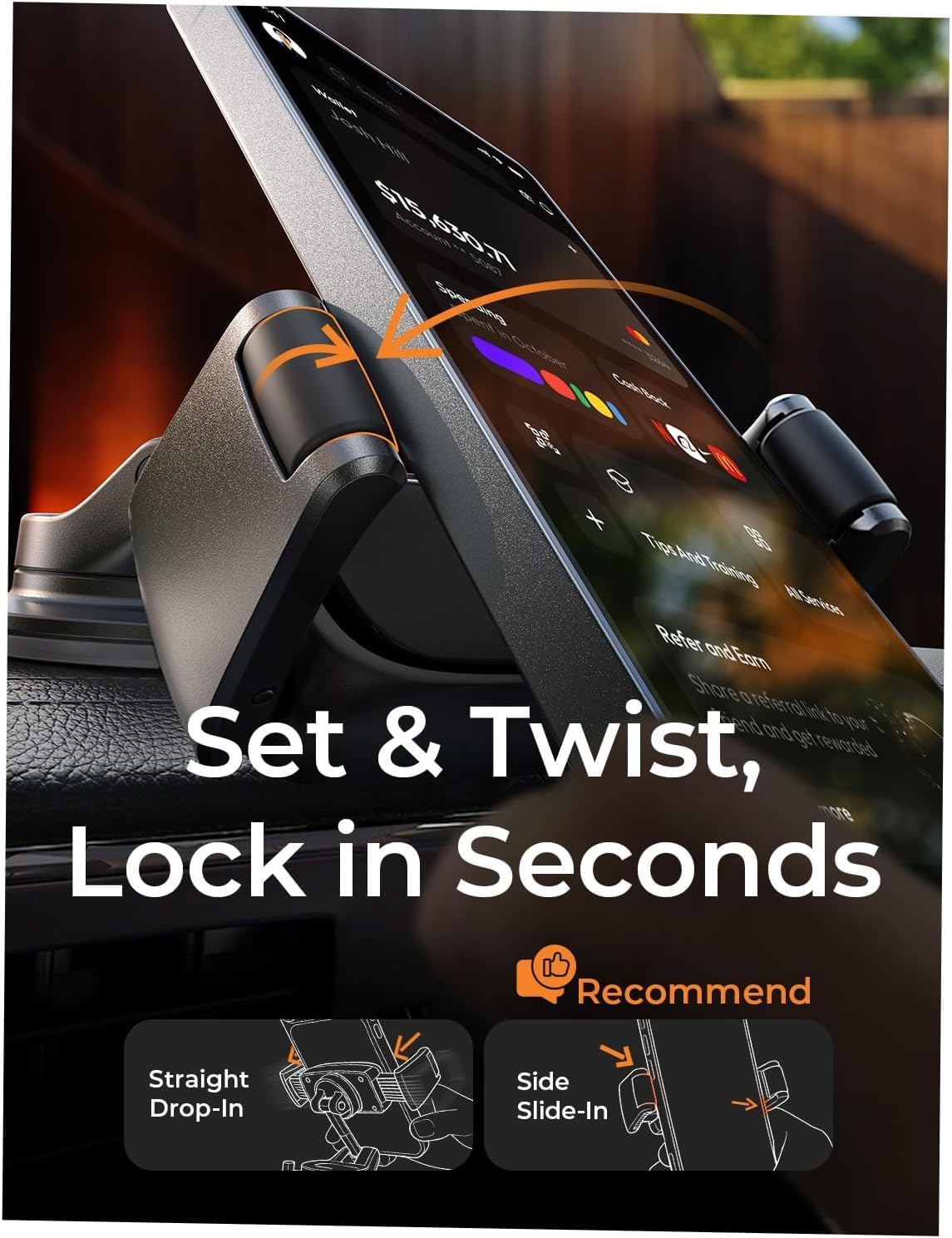 LISEN Suction Car Phone Holder, [Industry First]