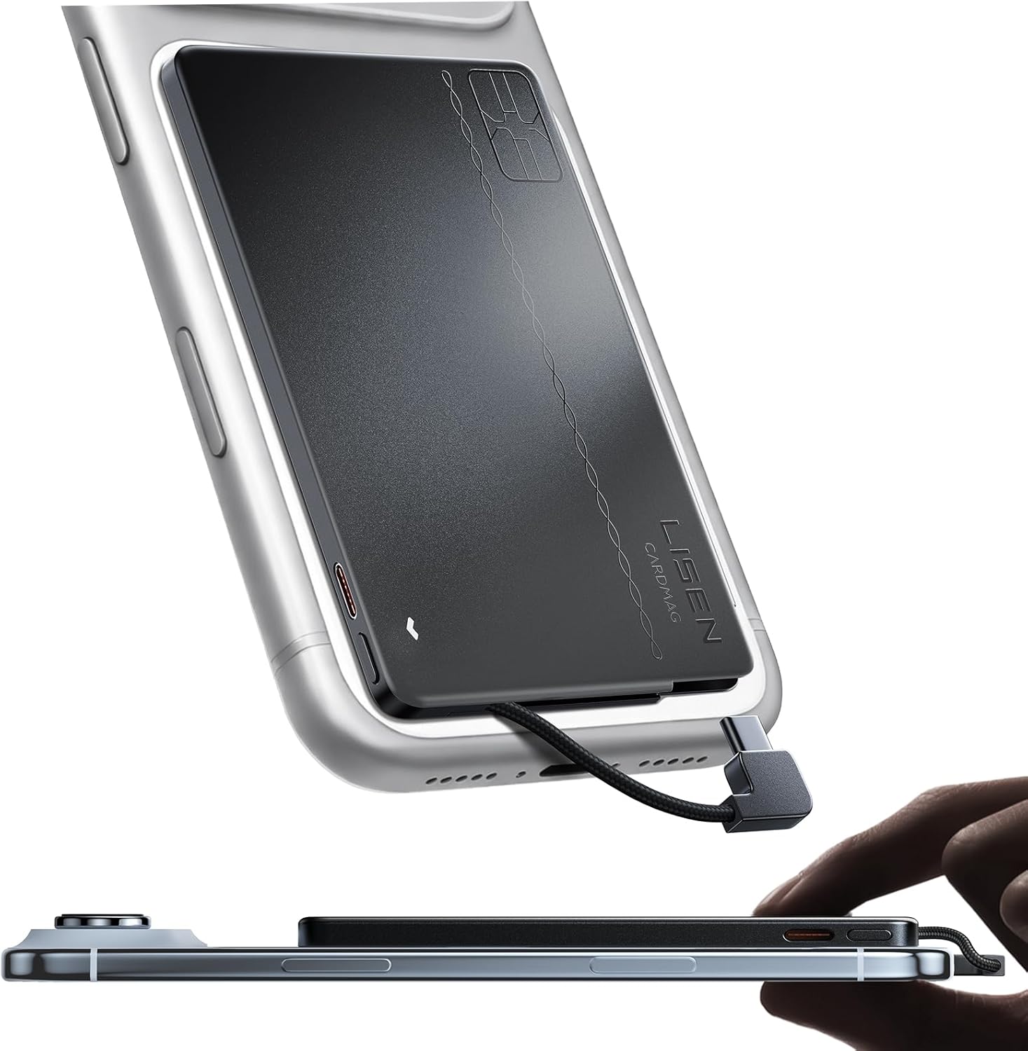 LISEN 0.2インチ チャージカード 携帯電話充電器