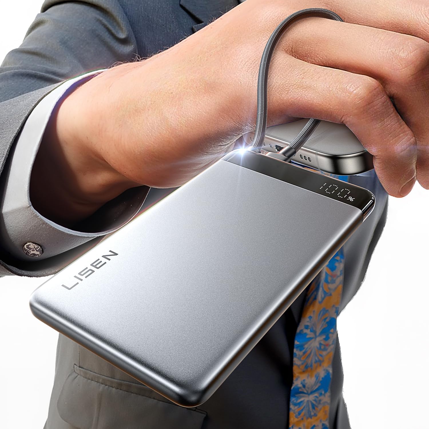 LISEN 0,5" Ultra Slim Powerbank 10000mAh 