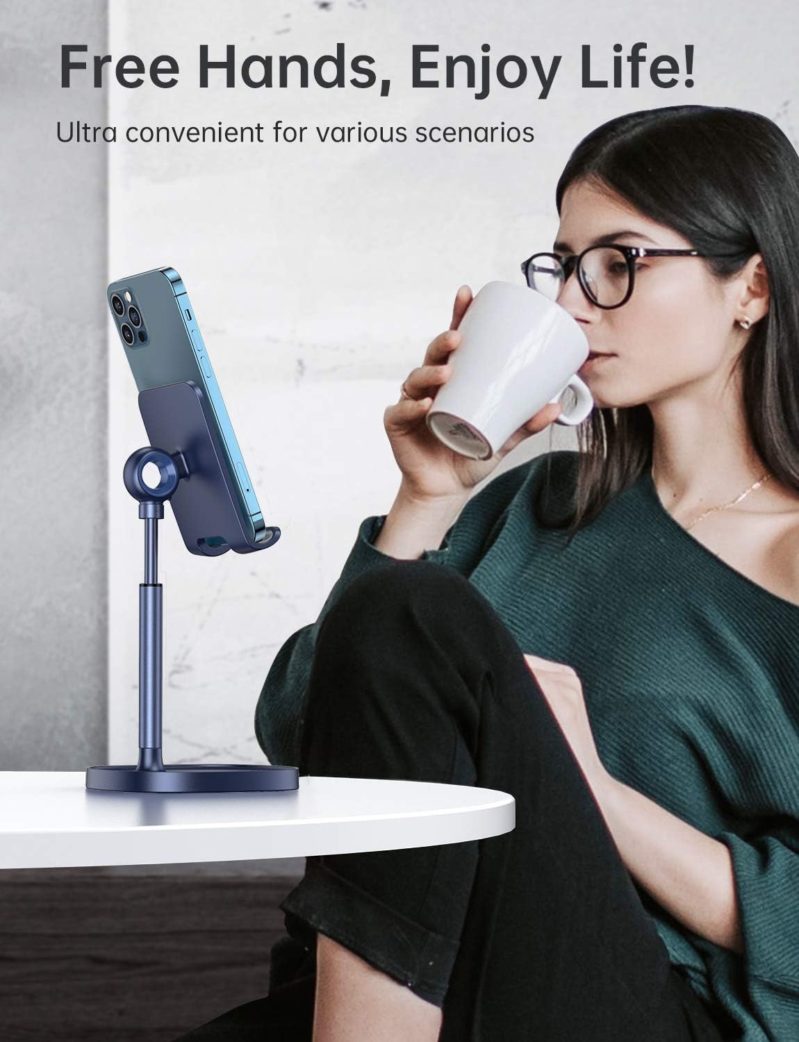 Lisen Verstellbarer Handyhalter für den Schreibtisch