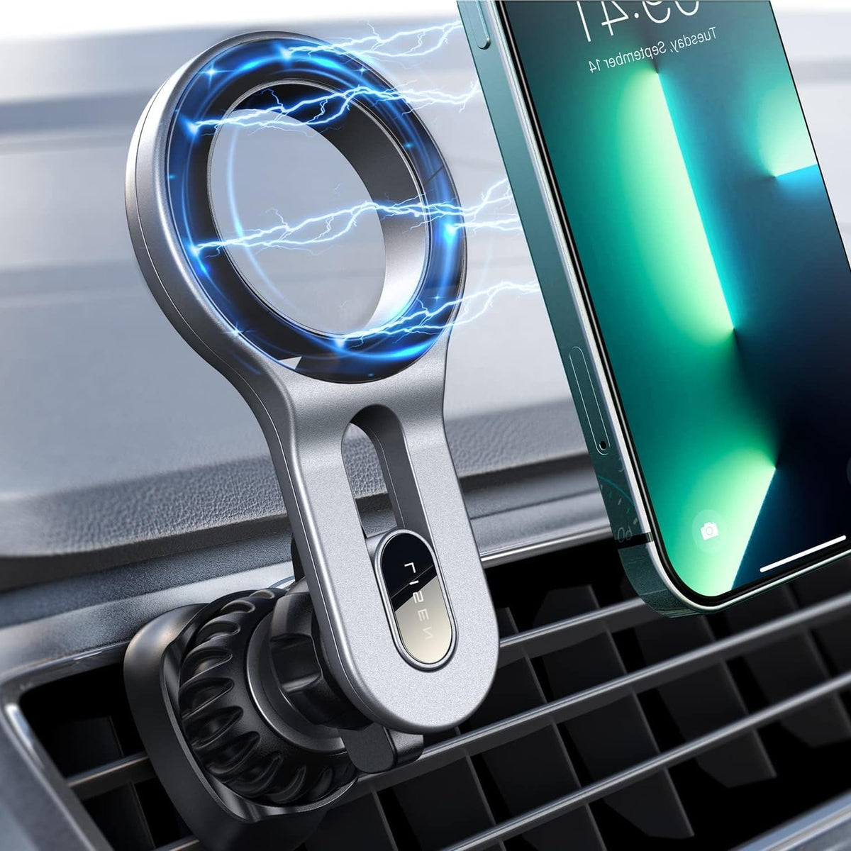 LISEN for iPhone 18 Car Mount, MagSafe Car Mount, Magnetic Phone Holder for Car Vent Phone Mount, Magnetic Car Phone Holder iPhone Car Mount, Air Vent Car Phone Mount Gifts for iPhone 18 17 16, Blue
