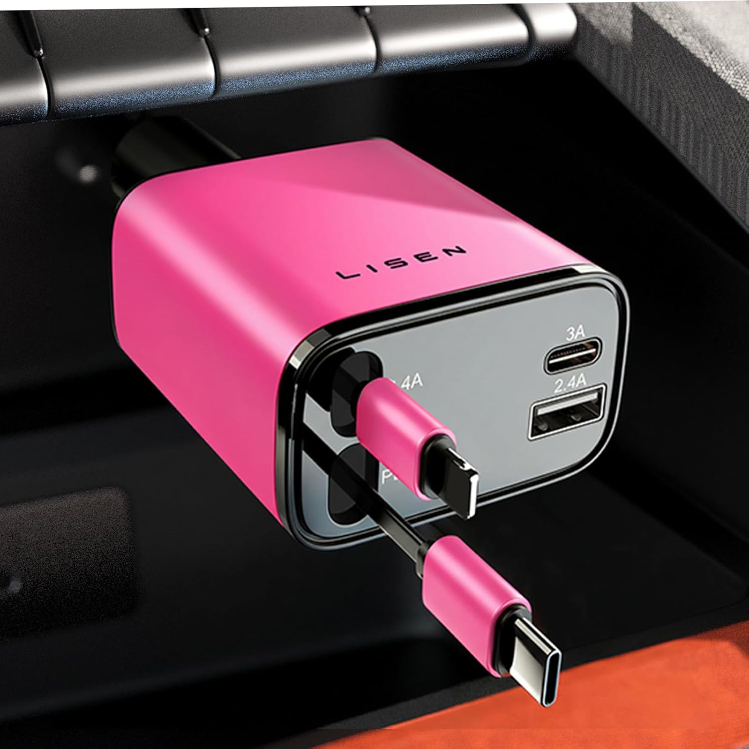 LISEN Retractable 84W Fast Car Charger