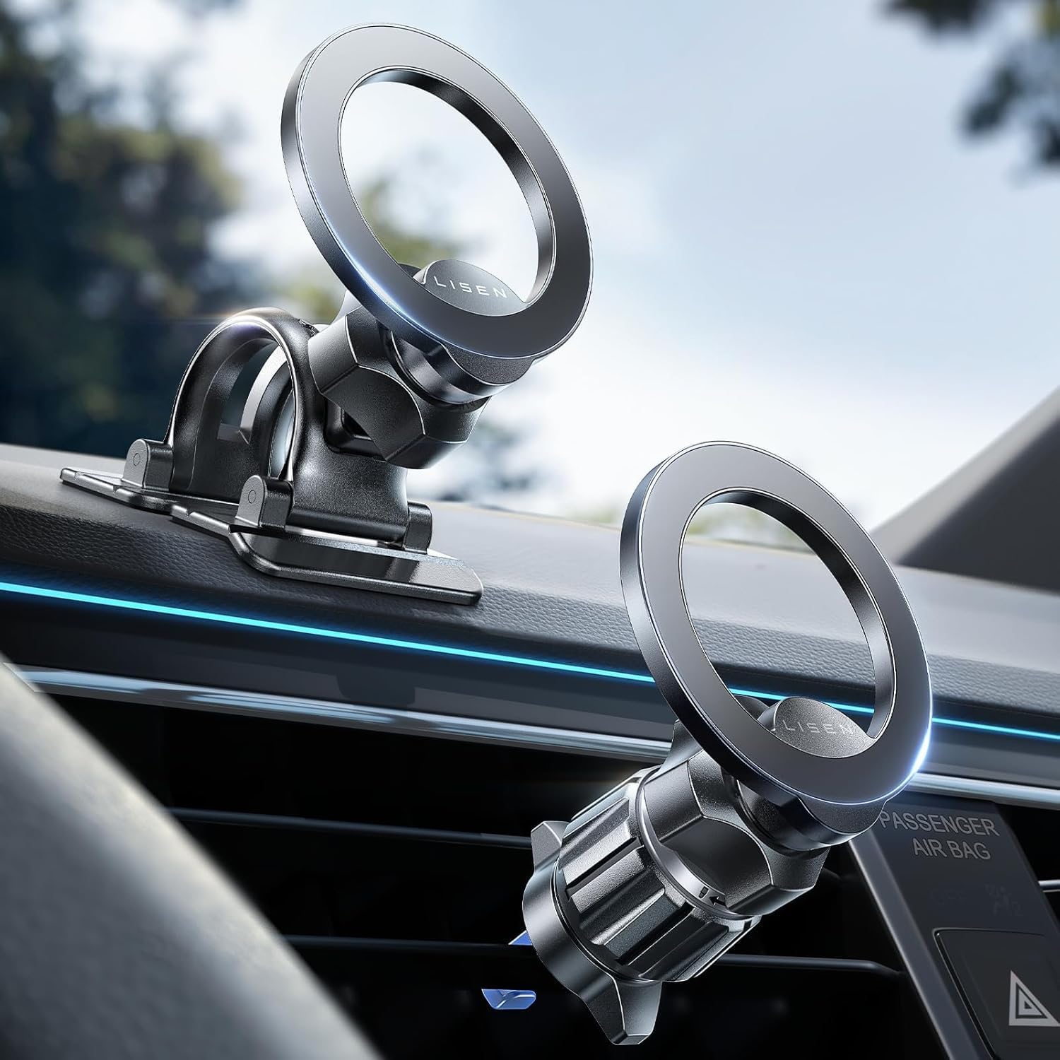 LISEN für MagSafe Autohalterung – [Upgrade 2026 Ultra-Magnete] Magnetische Handyhalterung für Ihr Auto, Magnetische Handyhalterung für Lüftungsschlitze, Autozubehör für Männer und Frauen, passend für iPhone 17, 16, 15, 14, 13 Pro Max 