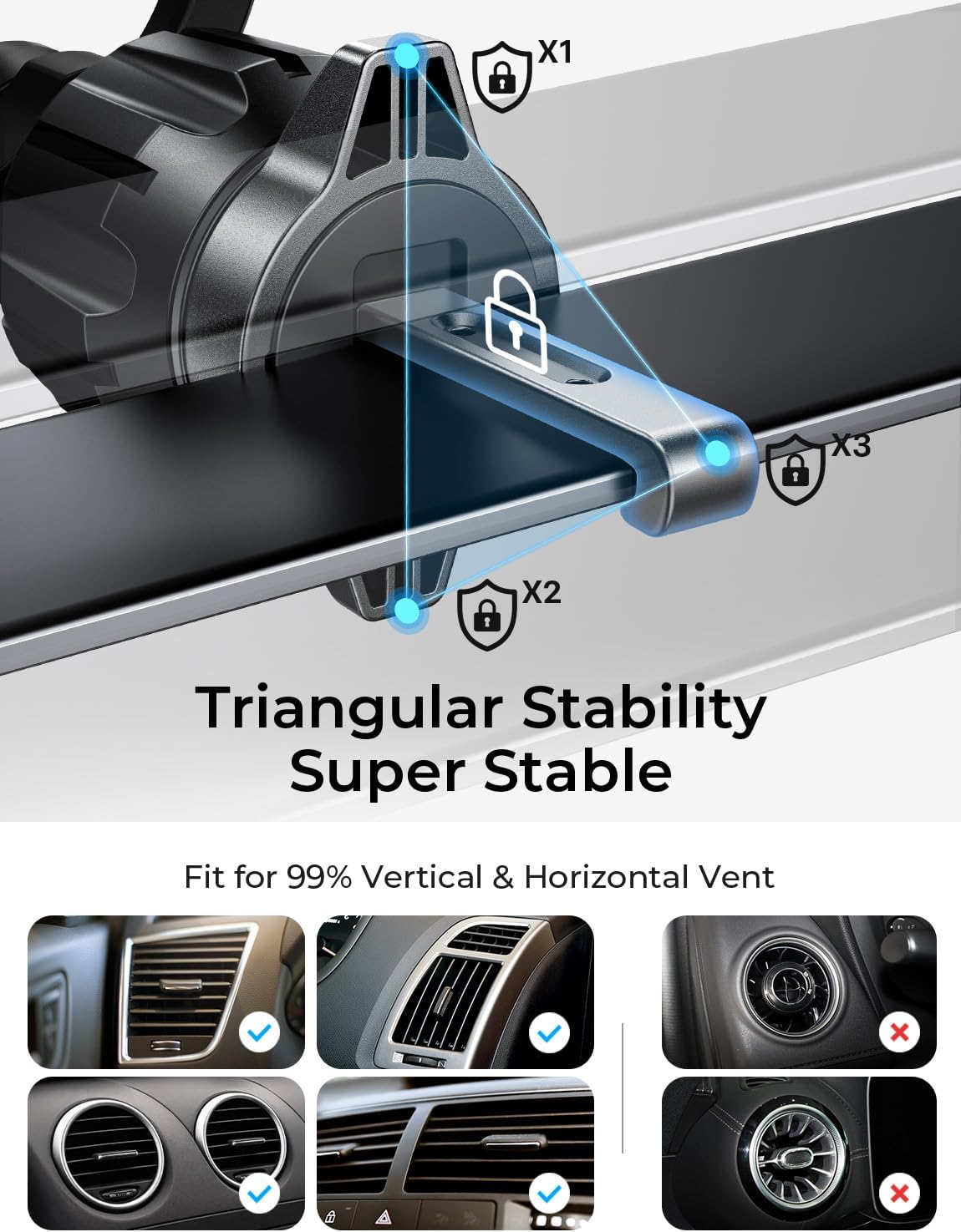 LISEN for iPhone 18 Pro Max Car Mount Holder Magnets Magnetic for MagSafe Car Mount Vent Dashboard Magnet Cell Phone Holder Mounts Car Accessories fit iPhone 18 Pro Max 17 16 15 14 13 12 Carbon Fiber