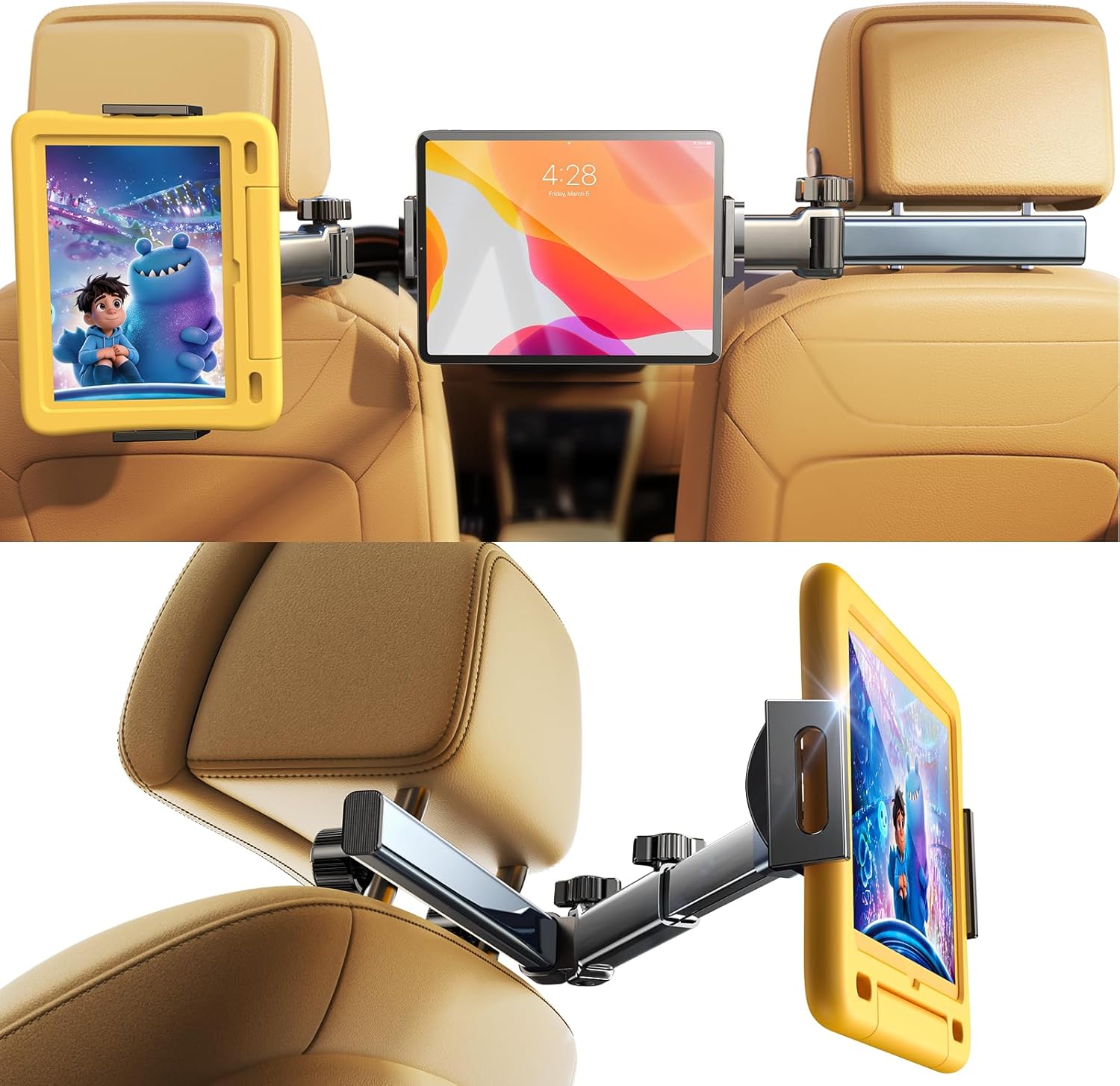 LISEN 3 in 1 for iPad Holder for Car Accessories