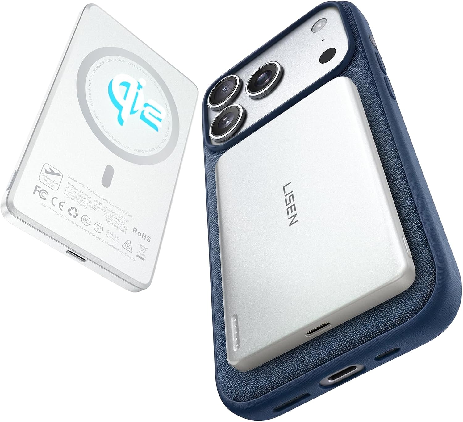 LISEN Qi2 15W Ultra Slim MagSafe Battery Pack