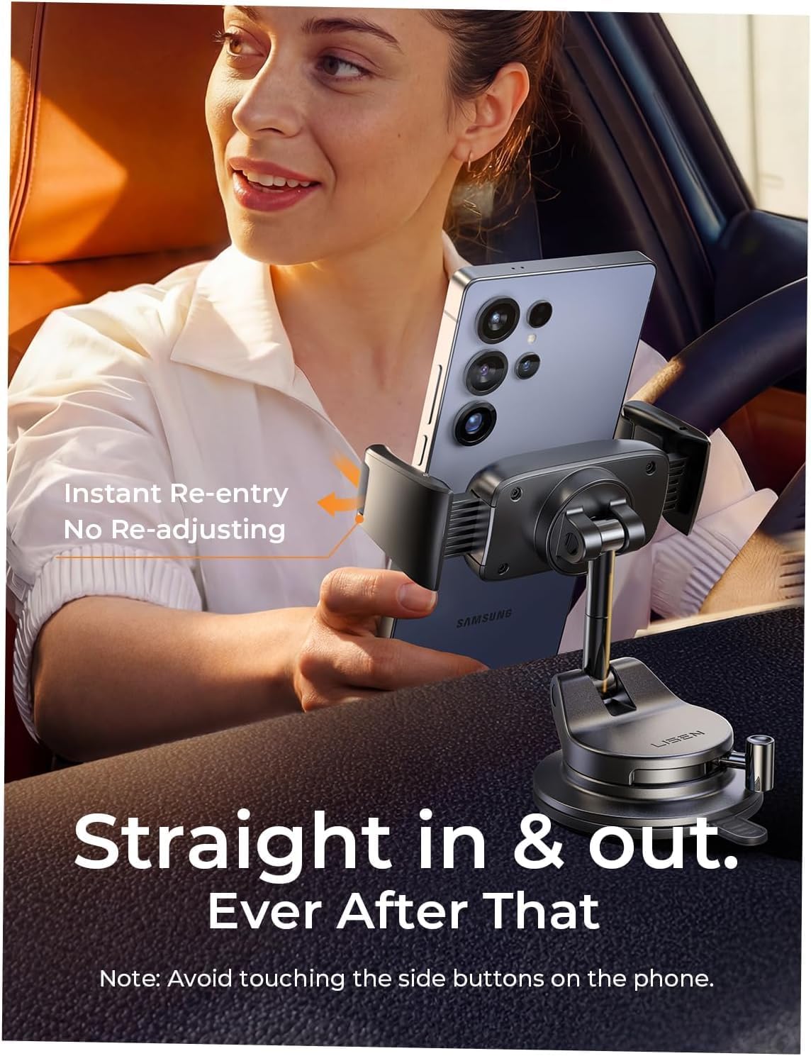 LISEN Suction Car Phone Holder, [Industry First]