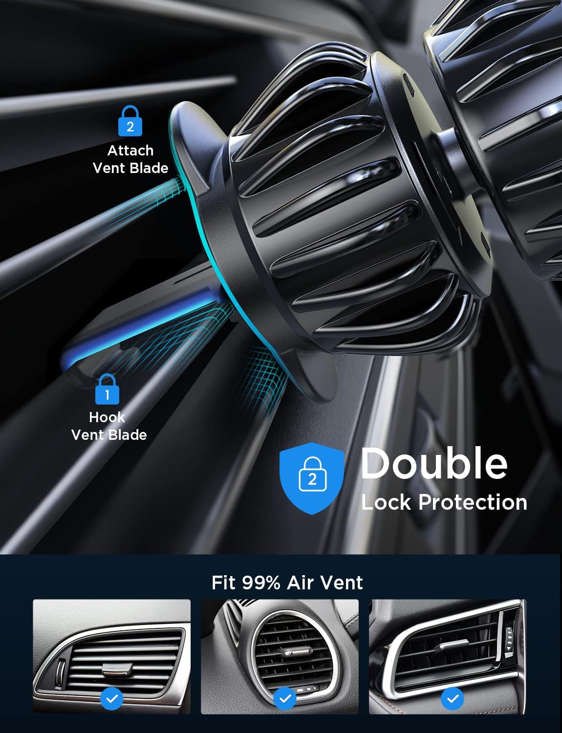 LISEN Magnetic Car Phone Holder for Air Vent