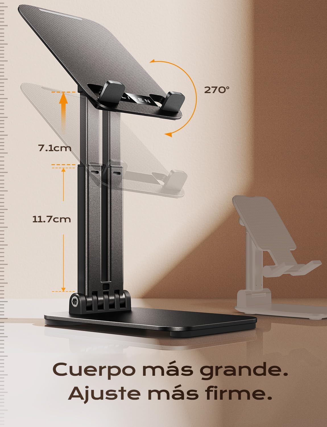 LISEN Soporte para iPad Tablet Totalmente Metálico, Universal Multiángulo Ajustable