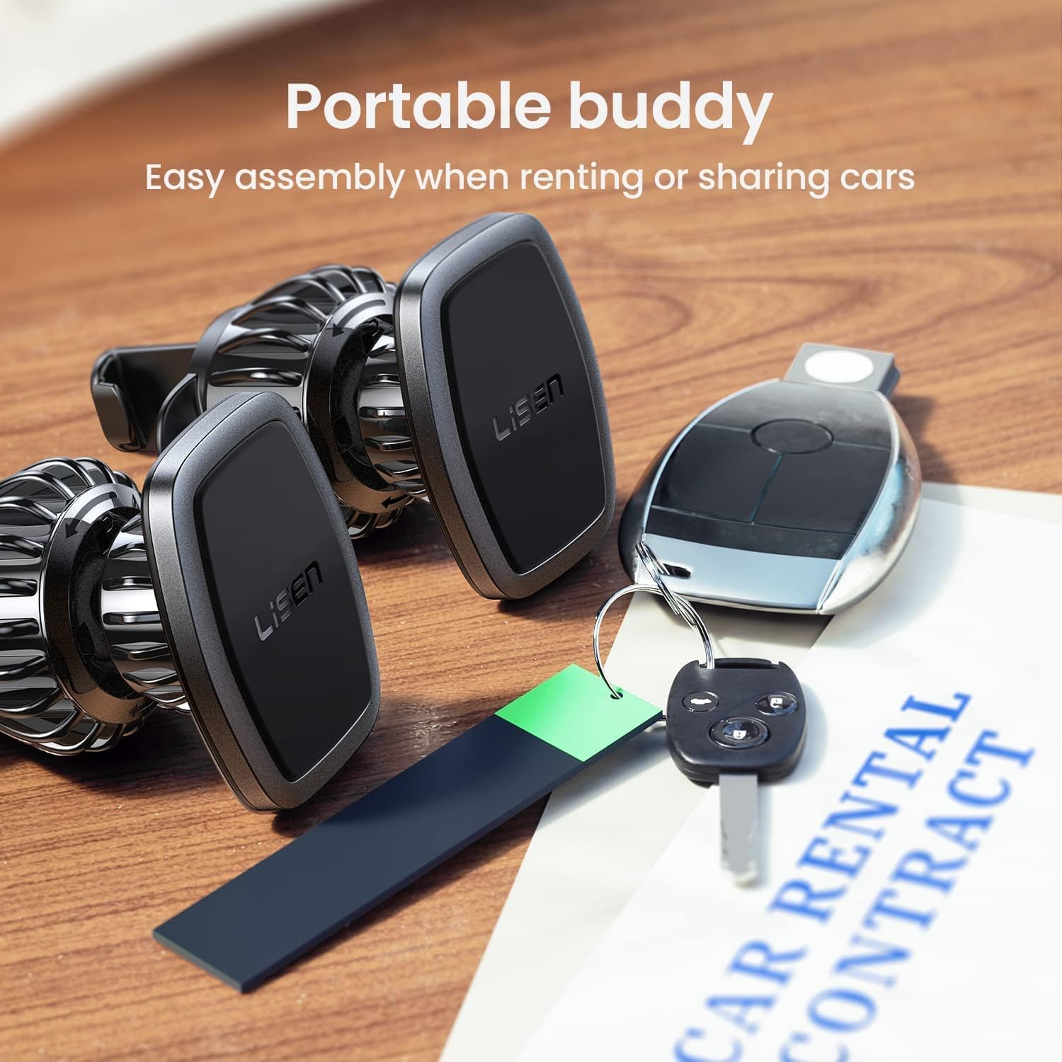 [6 Strong Magnet] LISEN 2 Pack Car Phone Holder