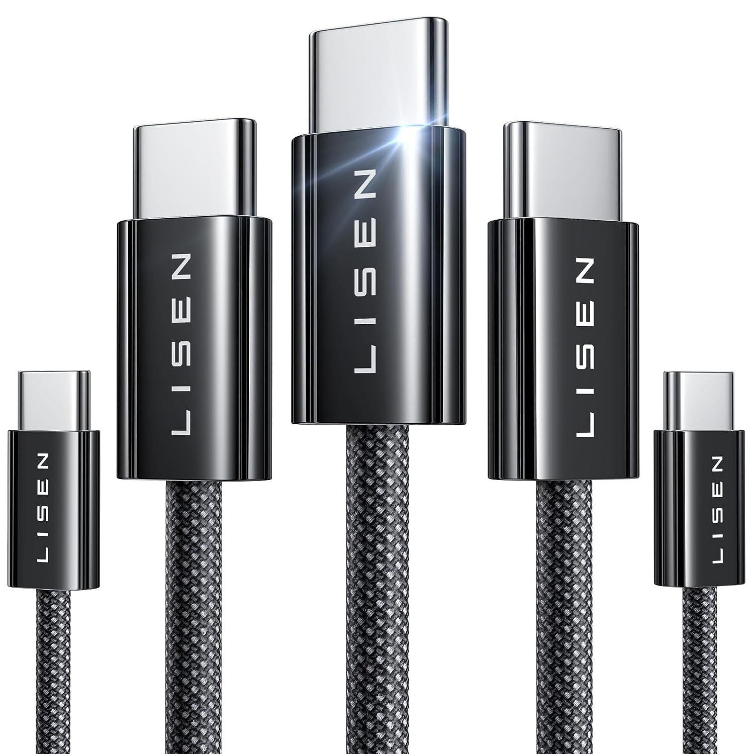 Lisen USB-C-zu-C-Kabel [60 W, 5er-Pack] 