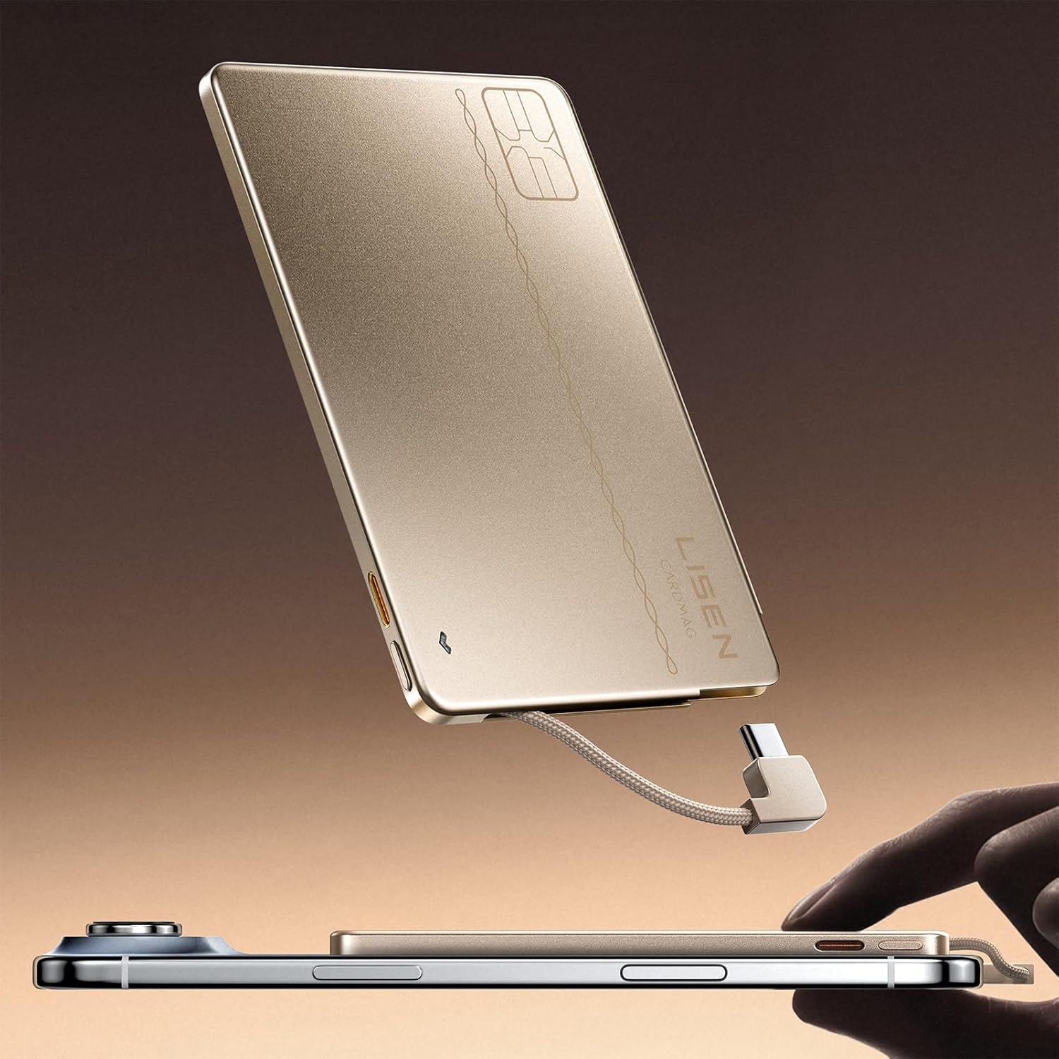 LISEN 0.2インチ チャージカード 携帯電話充電器