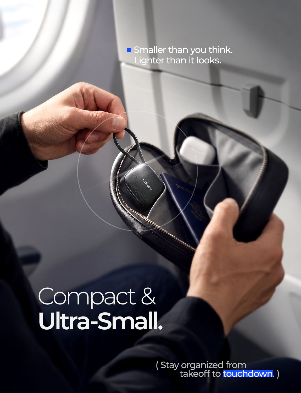 LISEN Single-Pull 240W Retractable USB C Cable Retractable Car Charger Cord