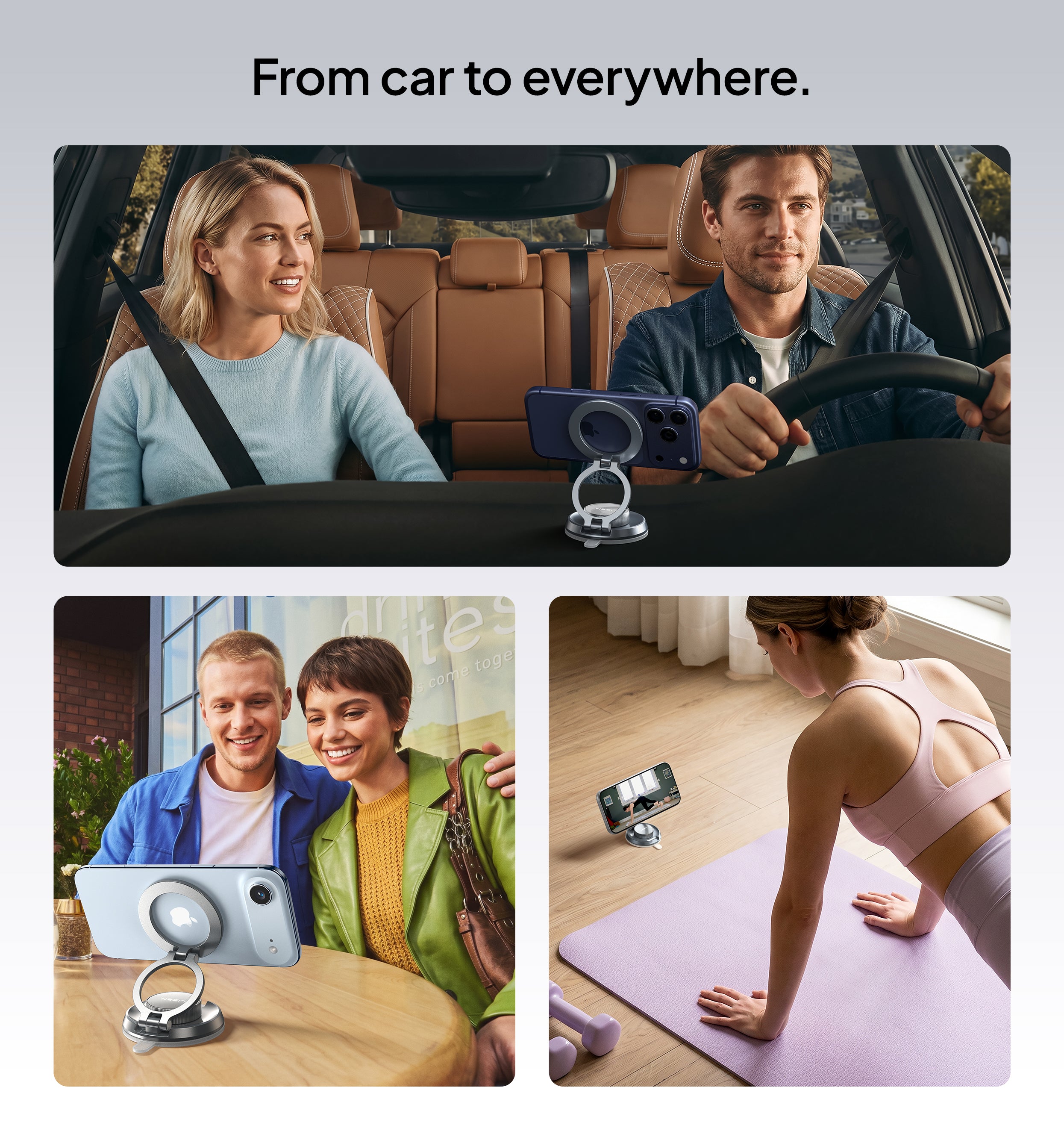 LISEN 360° Vakuum-Saug-MagSafe-Autohalterung