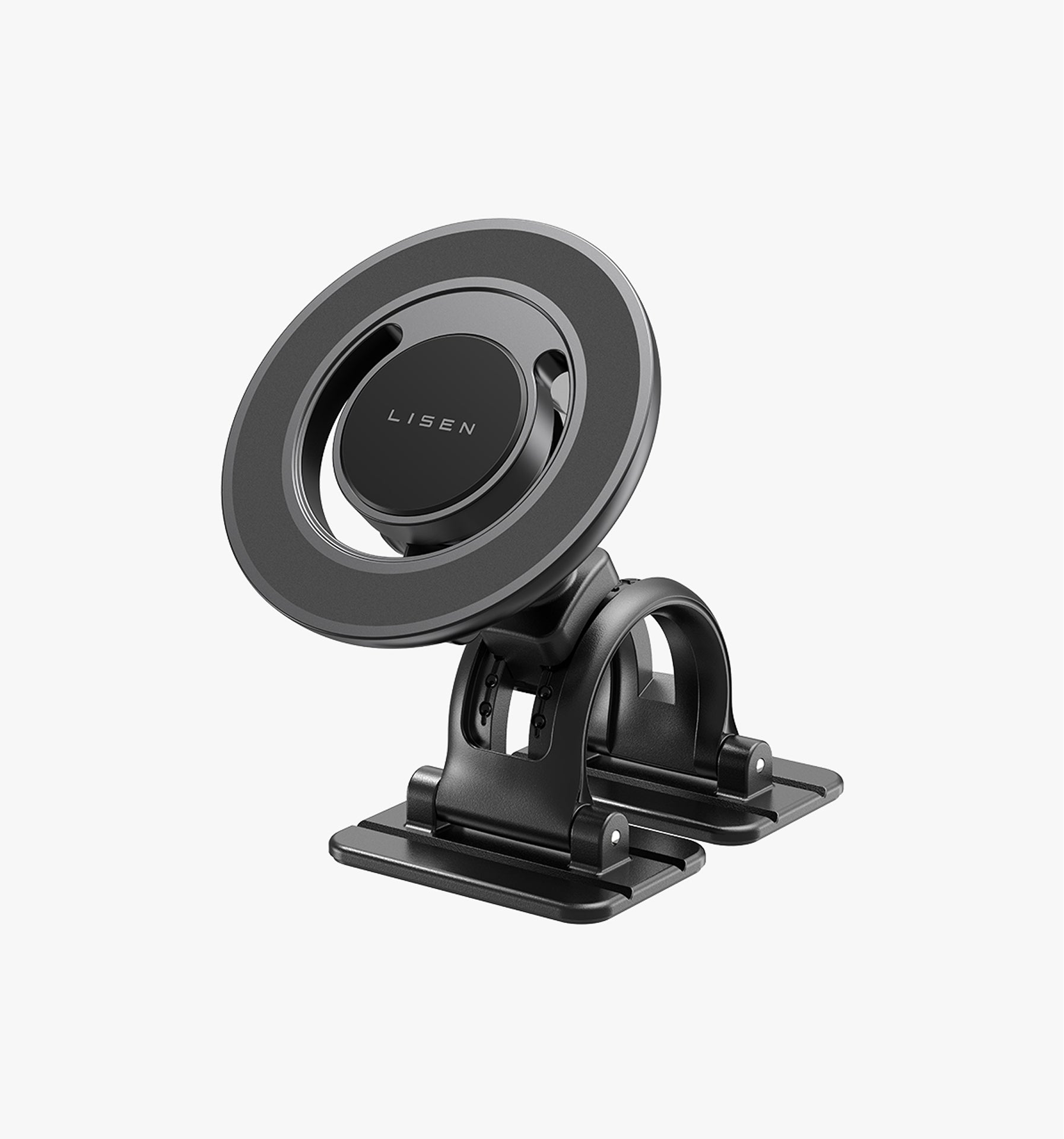 LISEN MagSafe Autohalterung [360°-Drehung] Magnetische Handyhalterung für Lüftungsschlitze im Auto, Freisprech-Handyhalterung für Autozubehör, Handyhalterung für iPhones inklusive Lüftungsschlitz-/Armaturenbretthalterung, Schwarz 
