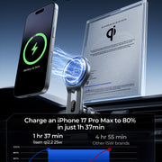 LISEN 25W MagSafe Kfz-Ladegerät mit Qi2.2-Standard, [Stabiles und schnelles Laden], Magnetisches kabelloses Kfz-Ladegerät, Kfz-Halterung mit Ladegerät, passend für iPhone 17 Pro Max Plus, Air 16/15/14/13/12 Serie und Pixel 10 Pro XL 