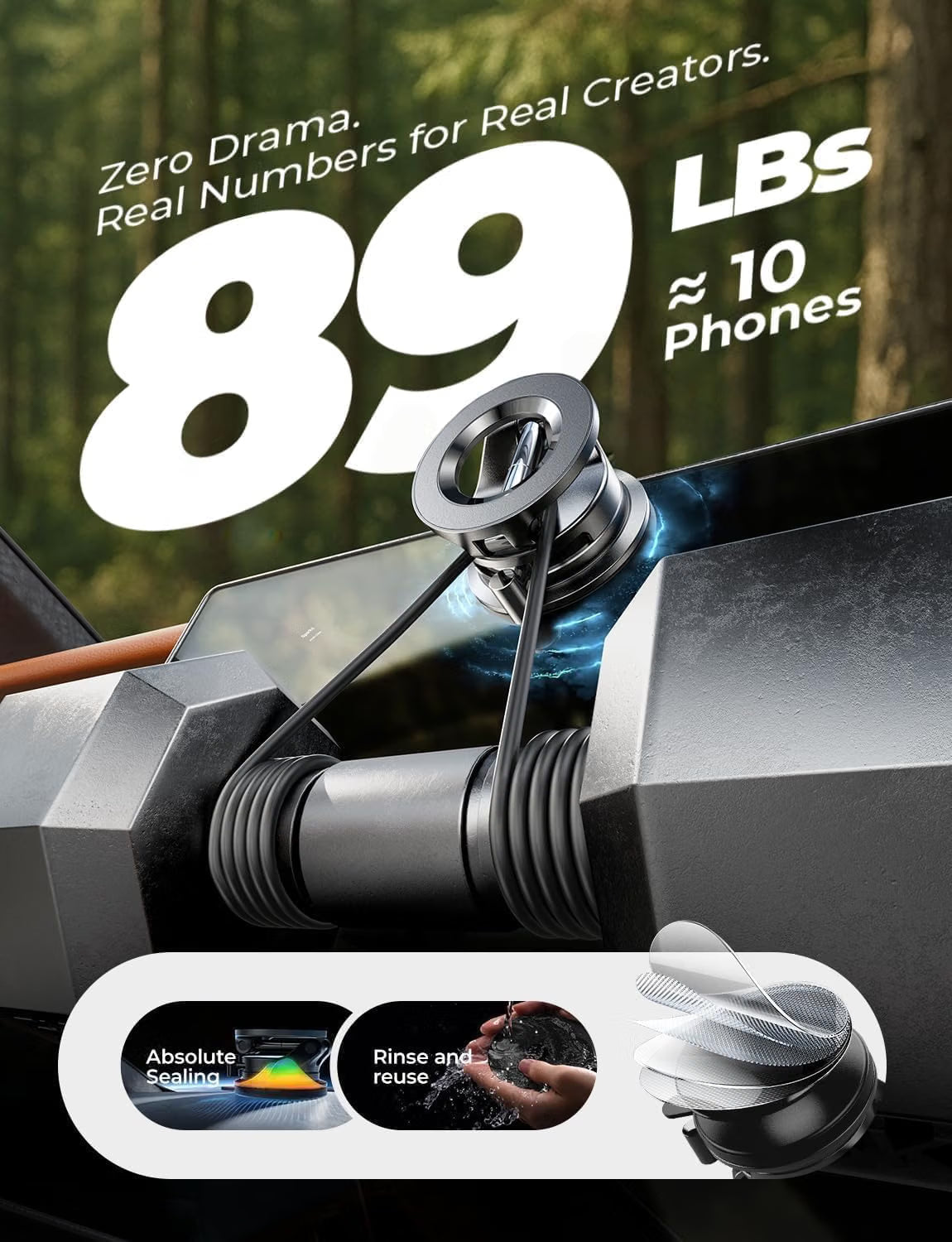 LISEN Car Phone Holder Car for Magsafe Magnetic Car Mount for iPhone 18 Pro