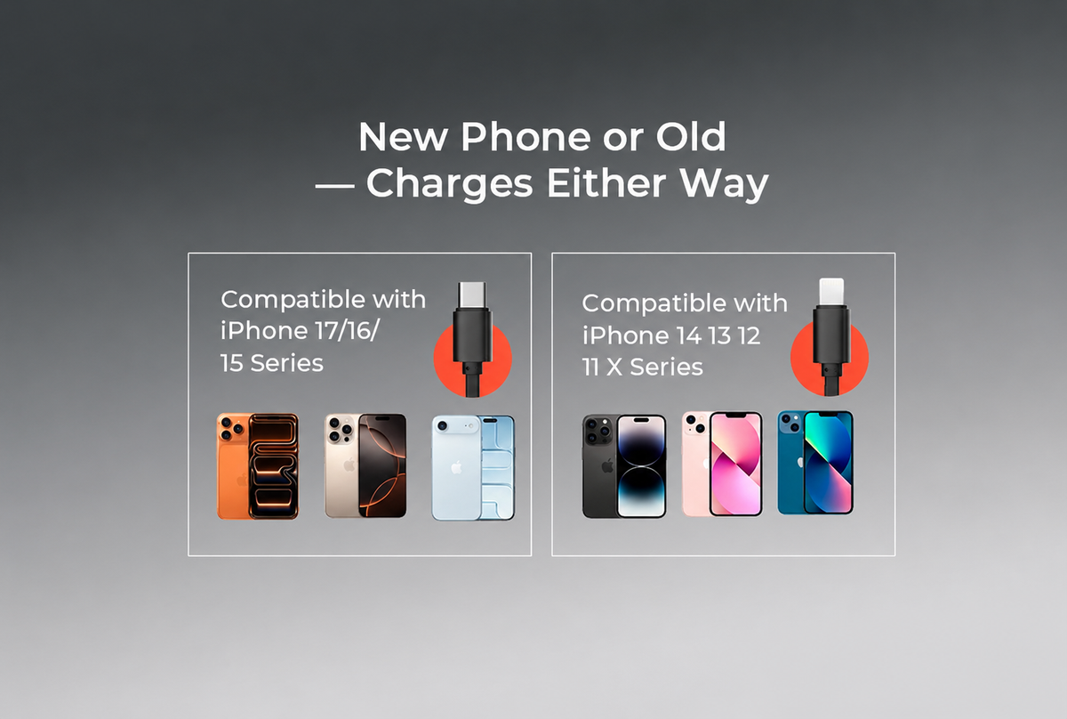 Funktioniert mit neueren und älteren iPhones