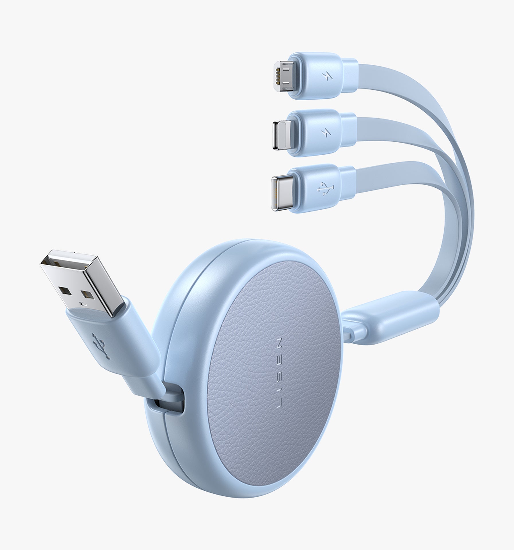 LISEN Multi 3 in 1 Retractable Charging Cable