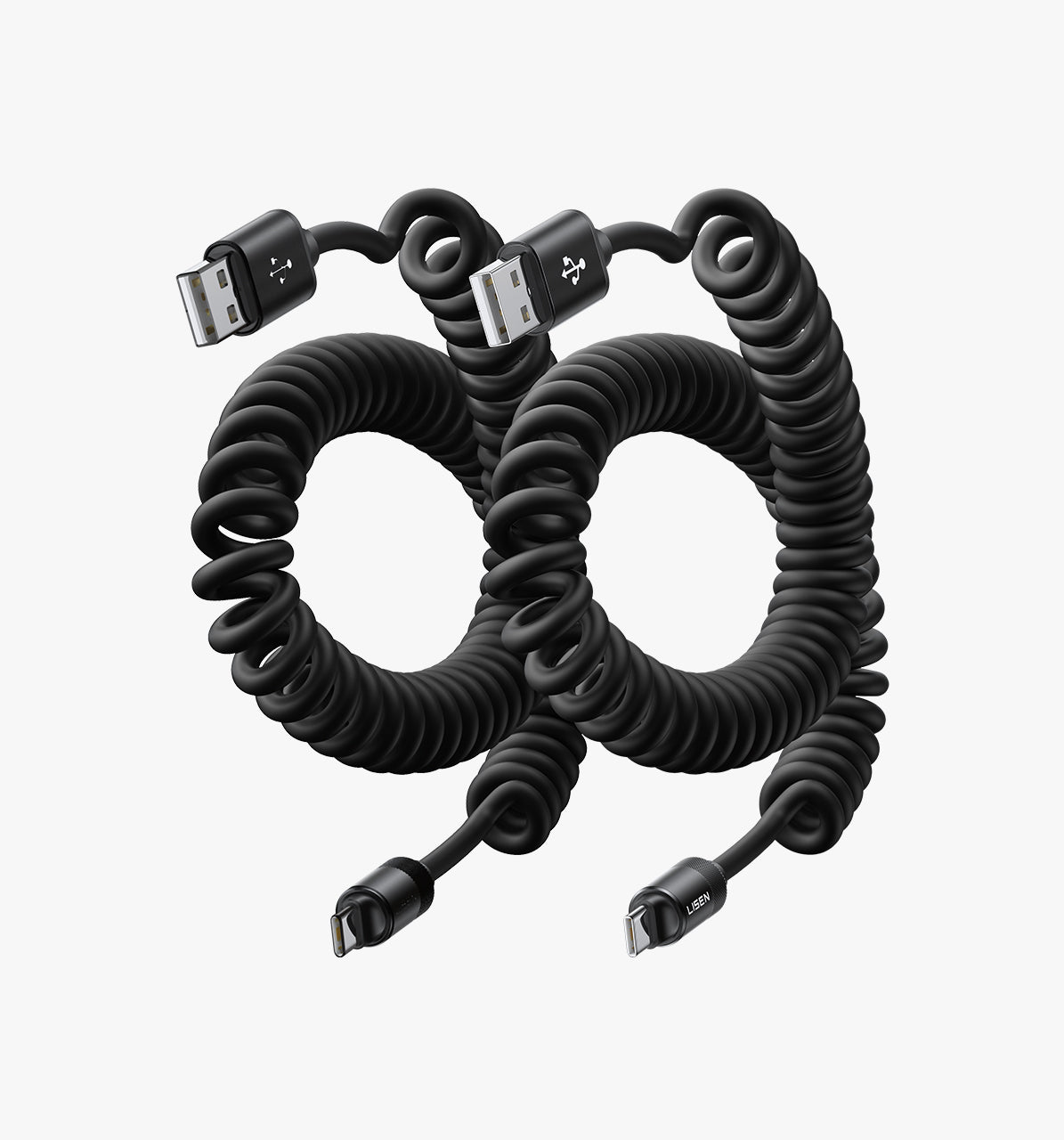 LISEN Gewickeltes USB-A-auf-C-Kabel (2er-Pack)