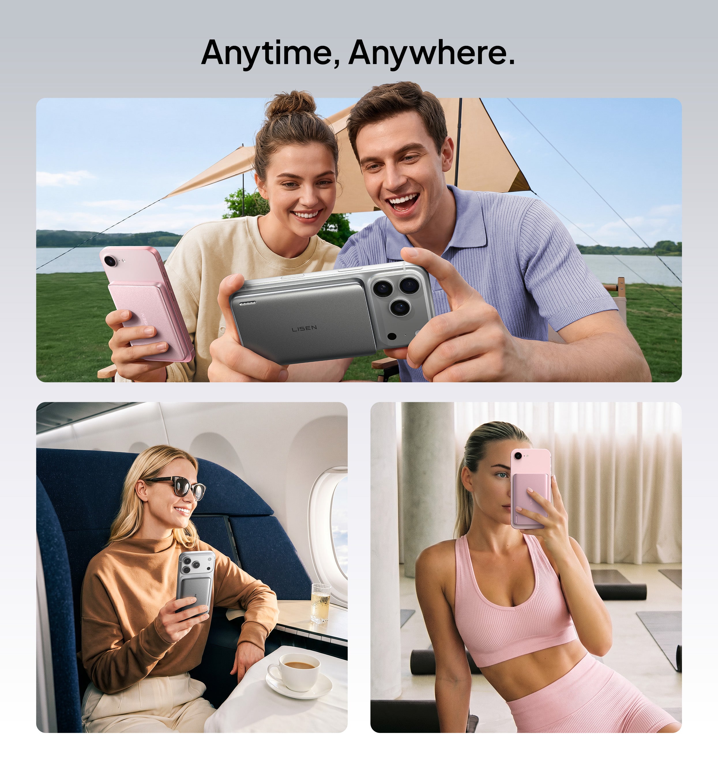 LISEN Qi2 15W Ultra Slim MagSafe Battery Pack