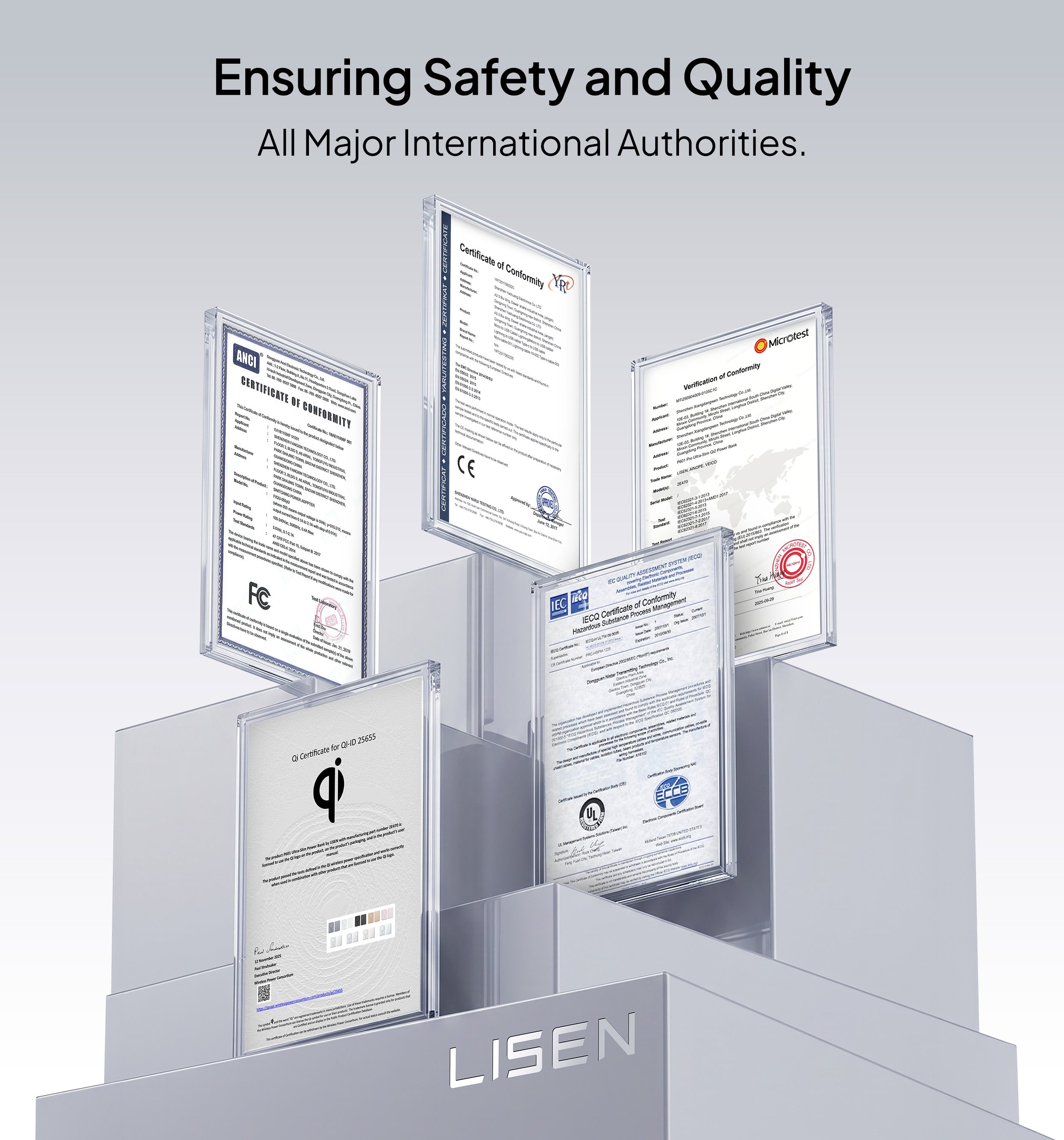 LISEN Qi2 15W Ultra Slim MagSafe Battery Pack