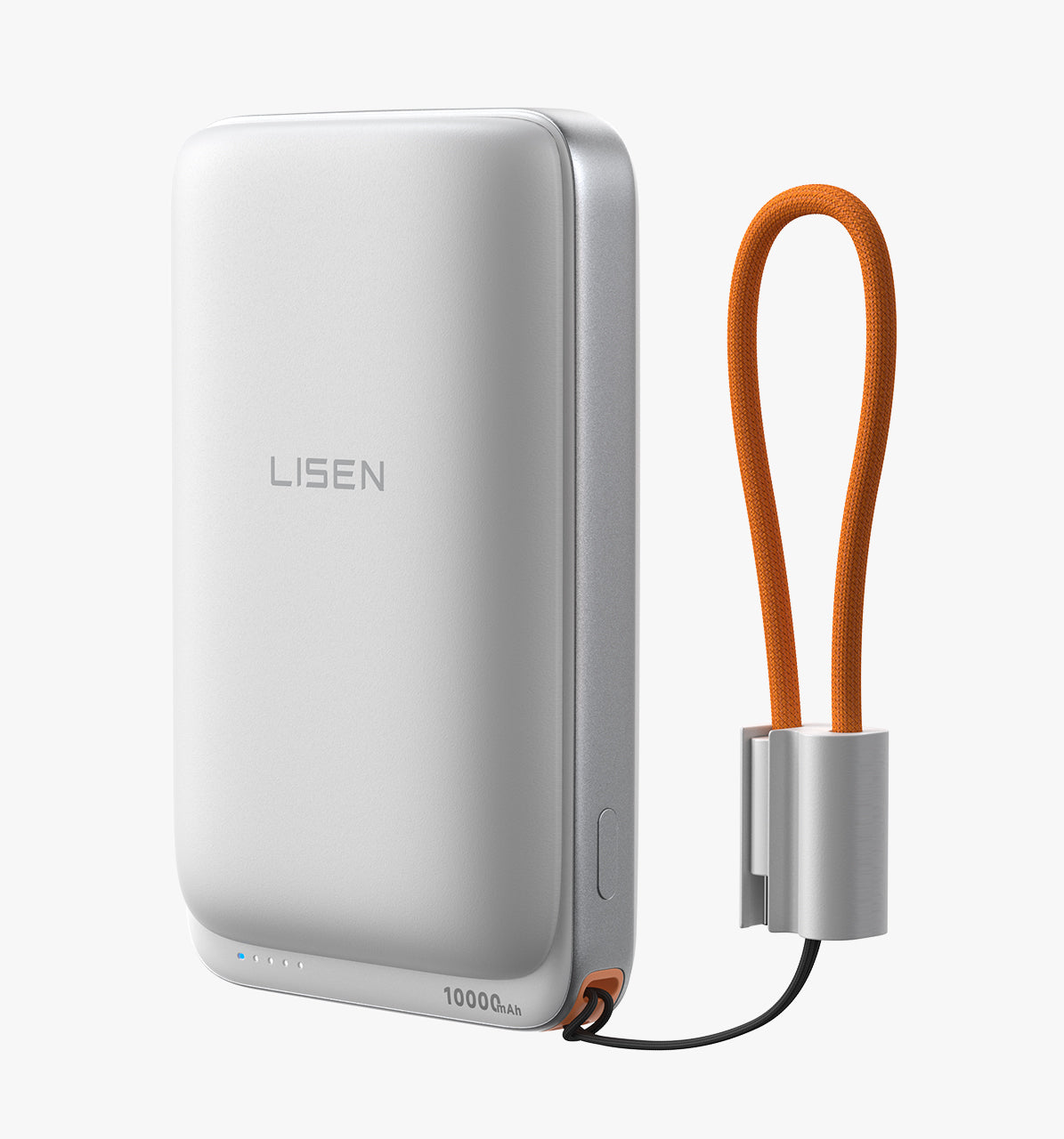 LISEN 10000mAh Qi2 MagSafe Powerbank mit abnehmbarem Kabel