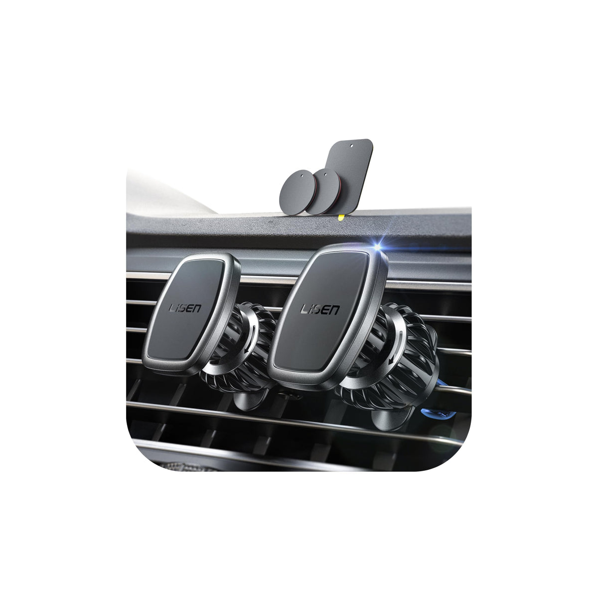 LISEN Magnetic Phone Holder for Cars Air Vent Mobile Phone Holder Magnetic