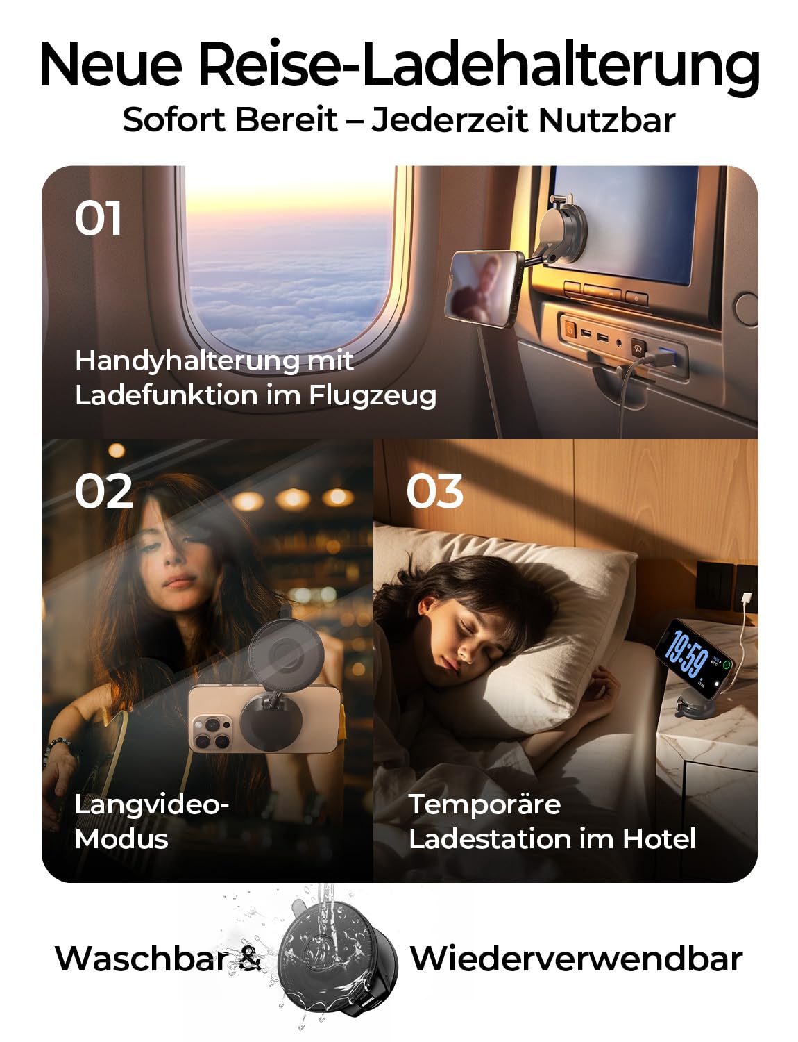 LISEN [Qi2.2 & 25W] Handyhalterung Auto mit Ladefunktion