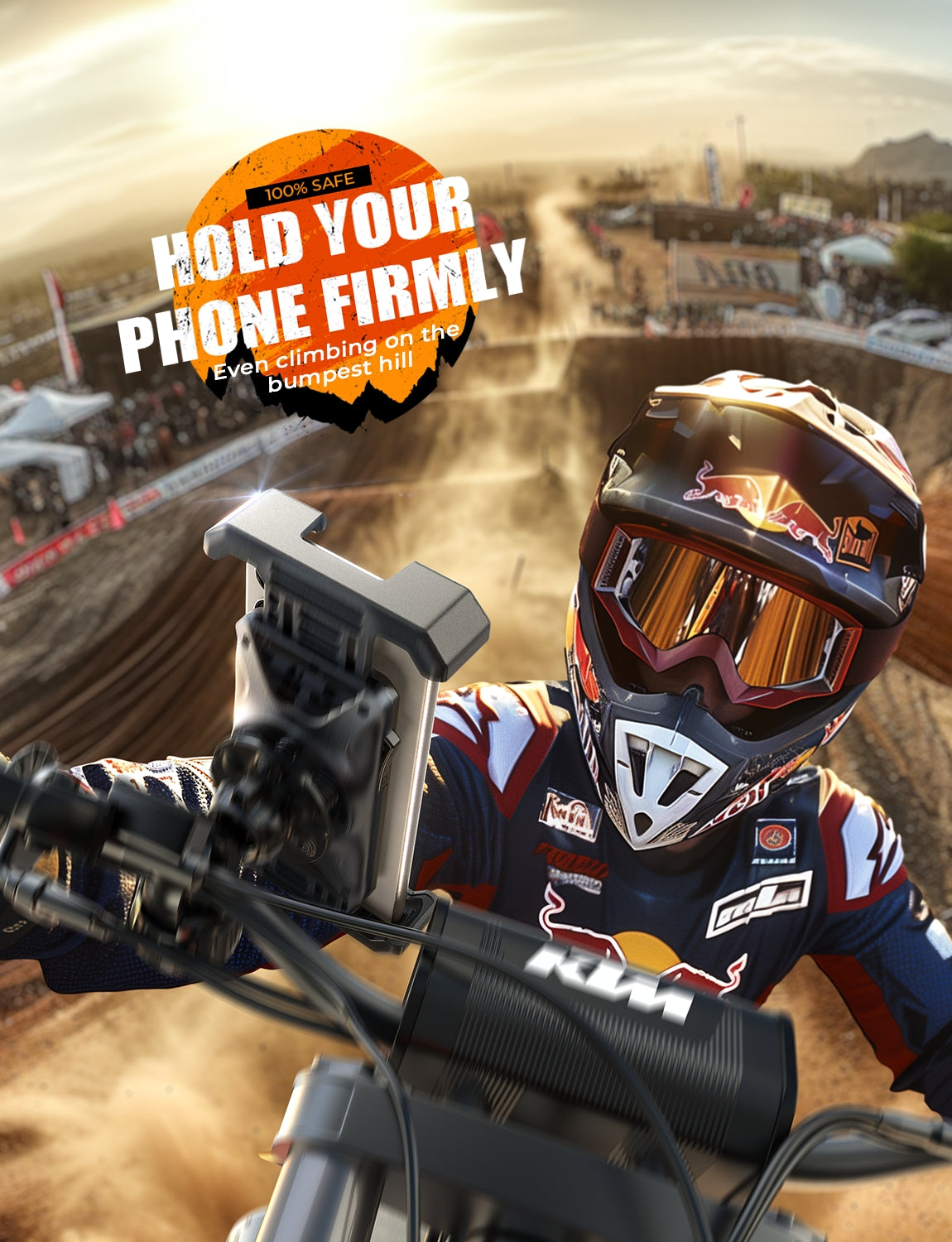 LISEN バイク用スマホマウント [防振]、2024年アップグレードバイク用スマホホルダー